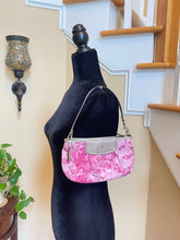Load image into Gallery viewer, Coach Small Floral Vintage Bag - Pink and Silver Metallic Pattern