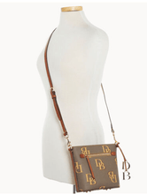 Load image into Gallery viewer, Dooney & Bourke Monogram small zip crossbody - Taupe