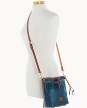 Load image into Gallery viewer, Dooney & Bourke Pebble Grain Small Drawstring in TEAL - NEW
