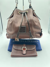 Load image into Gallery viewer, Dooney & Bourke Drawstring Shoulder Bag in Pebble Brown Leather