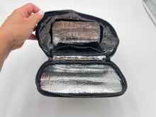 Load image into Gallery viewer, Kate Spade Lunch Bag - Black w/White Dots in Signature Gold Spades - NEW