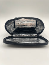 Load image into Gallery viewer, Kate Spade Lunch Bag - Black w/White Dots in Signature Gold Spades - NEW