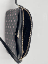 Load image into Gallery viewer, Kate Spade Dome Crossbody Bag in Pebble Leather - Black/Burgundy Pattern