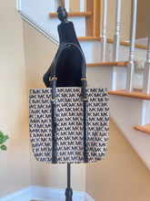 Load image into Gallery viewer, Michael Kors - Gray/Black Large Shoulder Bag Signature MK Logo