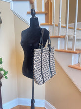 Load image into Gallery viewer, Michael Kors - Gray/Black Large Shoulder Bag Signature MK Logo