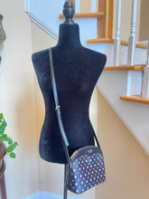 Load image into Gallery viewer, Kate Spade Dome Crossbody Bag in Pebble Leather - Black/Burgundy Pattern