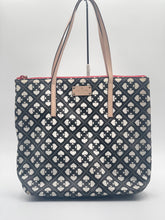 Load image into Gallery viewer, Kate Spade Large Shoulder Bag with Signature Spade Design - Black/White