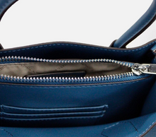 Load image into Gallery viewer, Michael Kors Mercer Teal Pebble Leather Messenger Crossbody Bag - Medium-inside