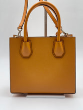Load image into Gallery viewer, Michael Kors MERCER Medium Leather Logo Crossbody Bag - Mustard/Marigold