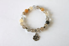 Load image into Gallery viewer, Copy of GENUINE Natural Stones/Healing Crystals, hand-crafted bracelets (Citrine, Pink Agate, Blue Sodalite, Black Obsidian, Amethyst).