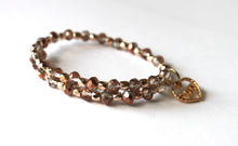 Load image into Gallery viewer, Czech Crystals/Glass hand-crafted bracelets (Multiple styles/color options available). Adorned with silver or gold charms