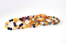 Load image into Gallery viewer, GENUINE Natural Stones/Healing Crystals, hand-crafted bracelets (Citrine, Pink Agate, Blue Sodalite, Black Obsidian, Amethyst).