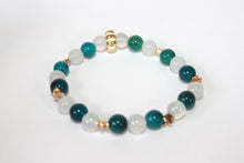 Load image into Gallery viewer, GENUINE Natural Stones/Healing Crystals, hand-crafted bracelets (Green and blue agate, white labradorite, green jade).