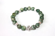 Load image into Gallery viewer, GENUINE Natural Stones/Healing Crystals, hand-crafted bracelets (Green Aventurine, Green Qing Hai Jade, White Quartz, Green Turquoise). BGGRB3
