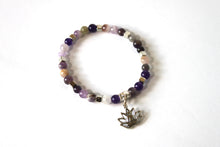 Load image into Gallery viewer, GENUINE Natural Stones/Healing Crystals, hand-crafted bracelets (Multiple/color options). Purple amethyst, agate, purple jasper.