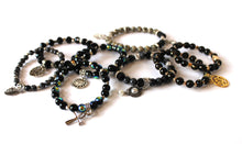 Load image into Gallery viewer, GENUINE Natural Stones/Healing Crystals, hand-crafted bracelets (Multiple styles/color options). Adorned with silver or gold charms.