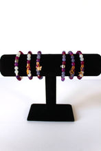 Load image into Gallery viewer, GENUINE Natural Stones/Healing Crystals, hand-crafted bracelets (purple amethyst, pink agate, white quartz).
