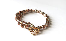Load image into Gallery viewer, Czech Crystals/Glass hand-crafted bracelets (Multiple styles/color options available). Adorned with silver or gold charms