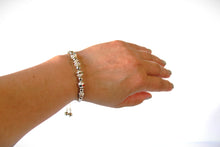 Load image into Gallery viewer, Hand-crafted stainless steel and crystal adjustable bracelet - Available in various colors.