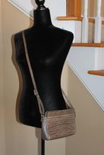 Load image into Gallery viewer, Brighton Vintage Crossbody and Shoulder Bag - Med Brown Leather w/signature silver accents HB043