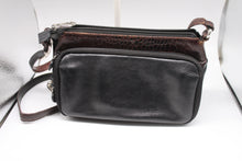 Load image into Gallery viewer, Brighton Vintage Crossbody Bag - Dark Brown Leather with signature silver accents HB011
