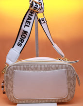 Load image into Gallery viewer, Crossbody Bag - Cream handbag with adjustable strap and pretty bag charm - gold elements HB061