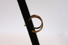 Load image into Gallery viewer, Earrings - Three gold earrings - pearl cluster and gold partial hoops JL109