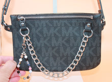 Load image into Gallery viewer, Michael Kors Belt Bag - Dark brown signature MK print with silver accents HB065