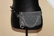 Load image into Gallery viewer, Michael Kors Belt Bag - Dark brown signature MK print with silver accents HB065