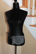 Load image into Gallery viewer, Michael Kors Belt Bag - Dark brown signature MK print with silver accents HB065