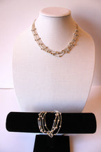 Load image into Gallery viewer, Necklace - 4-layered 925 Silver necklace in silver bead design w/matching bracelet - 17" and 6.5" JL047