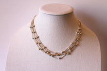 Load image into Gallery viewer, Necklace - 4-layered 925 Silver necklace in silver bead design w/matching bracelet - 17" and 6.5" JL047