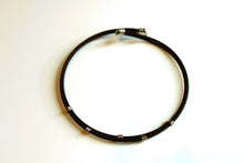 Load image into Gallery viewer, Necklace/Choker - Black & Silver Accents - 15.5" but flexible to fit with matching earrings