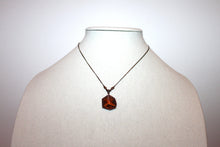 Load image into Gallery viewer, Necklace - Vintage designer necklace with beautiful stone charm and pendant, 16" chain JL050