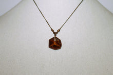 Load image into Gallery viewer, Necklace - Vintage designer necklace with beautiful stone charm and pendant, 16" chain JL050