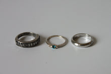 Load image into Gallery viewer, Rings - Vintage silver-plated rings - total of 3 - sizes 6.5 and 7.0 JL