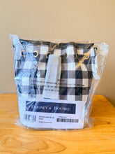 Load image into Gallery viewer, Dooney &amp; Bourke Coated Cotton Tucker Small Drawstring - Black &amp; White NEW
