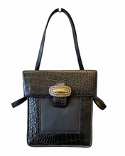 Load image into Gallery viewer, Brighton Crossbody Genuine Black Leather Bag -  Vintage
