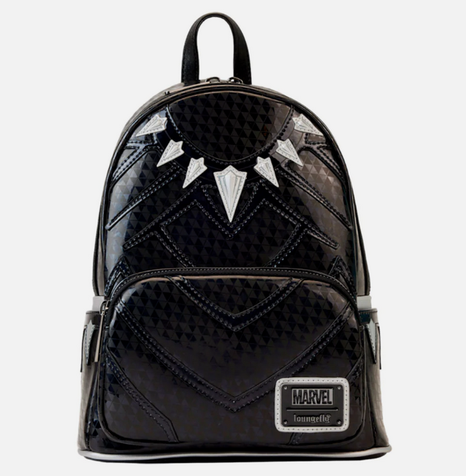 Marvel Metallic Black Panther Cosplay Mini Backpack -front