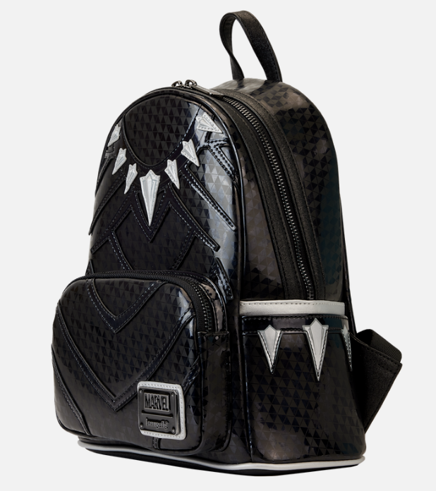 Marvel Metallic Black Panther Cosplay Mini Backpack -side