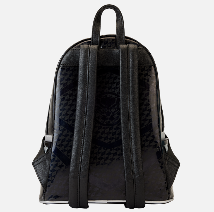 Marvel Metallic Black Panther Cosplay Mini Backpack -back