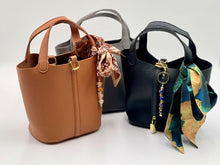 Load image into Gallery viewer, Vegan Leather Handbag with Crossbody Strap - Compact, yet plenty of room! NEW
