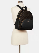 Load image into Gallery viewer, Court Backpack In Signature Brown Leather by Coach -display
