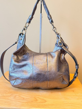 Load image into Gallery viewer, Coach Hobo Bag in Metallic Silver - Shoulder and Crossbody Bag/Vintage
