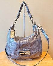 Load image into Gallery viewer, Coach Hobo Bag in Metallic Silver - Shoulder and Crossbody Bag/Vintage
