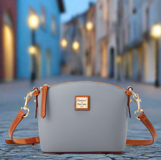 Dooney & Bourke Kirby Mini Domed Crossbody - Smoke Grey - NEW