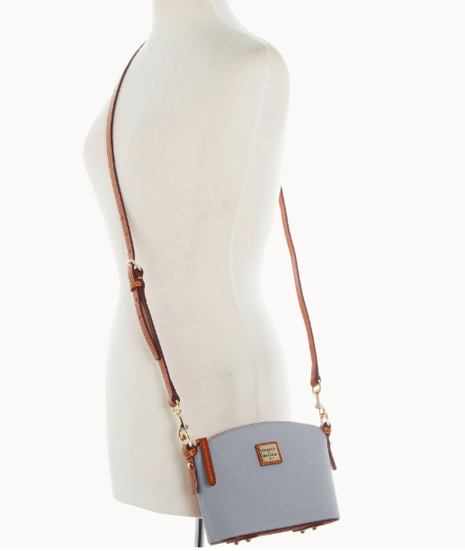 Dooney & Bourke Kirby Mini Domed Crossbody - Smoke Grey - NEW