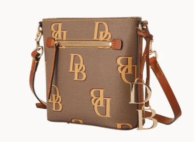 Dooney & Bourke Monogram small zip crossbody - Taupe