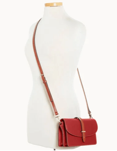 Dooney & Bourke Pebble Grain Small Flap Crossbody - Red
