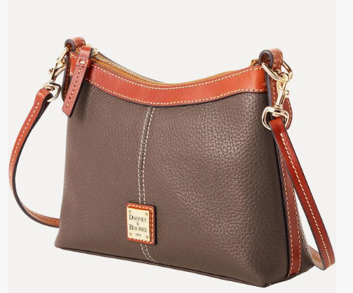 Dooney & Bourke Pebble Grain Crossbody Pouch - Genuine Leather in Olive - NEW